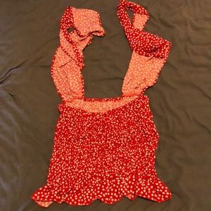 Ditsy Floral Front Crossover Women’s Dress